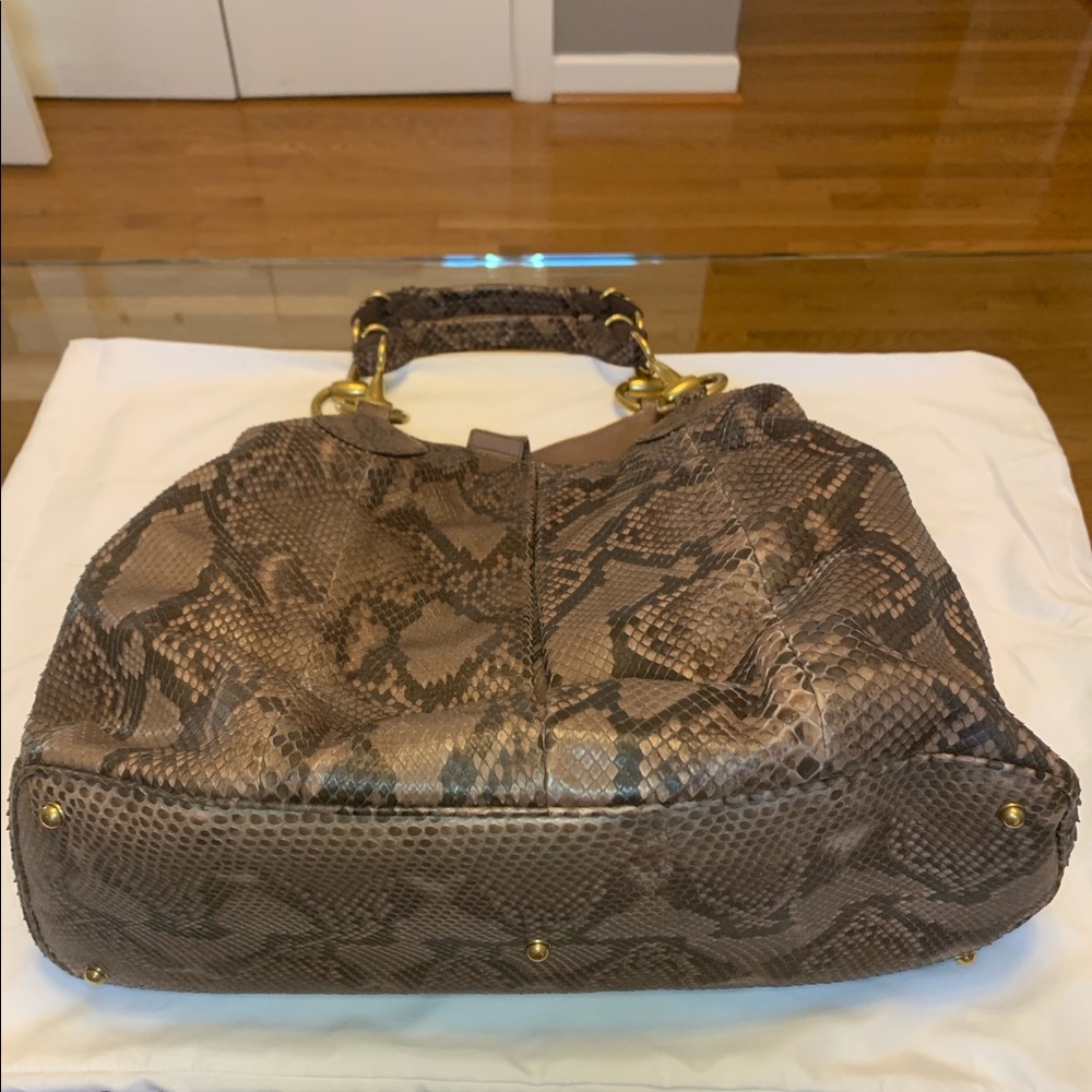 Gucci Python Soft Icon Horse Bit Tote *Rare* - image 5